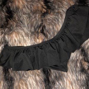 One shoulder ruffle bathing suit